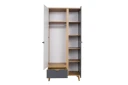 Vintra Garderobe 90 cm - Hvit/Grå/Tre