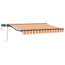  Manuell markiseramme med LEDs Gul Oransje Antrasitt 2,5 x 2 m