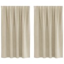vidaXL Blendingsgardiner 2 pcs Krem 140 x 140 cm Fløyel