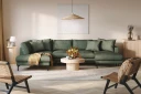 Menard 4 seters Venstrevendt Stor U formet Dyp Sofa med Divan og Sjeselong i Manchester   Grønn