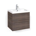 Macro Design Crown Shape Servantskap 2 Skuff - med Light Servant Brun ask / 60cm 45