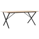  Spisebord X-ramme 180x90x75,5 cm heltre furu og støpejern 3282766