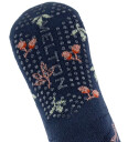 Melton Sokker m. Anti Skli Maple Navy m. Kirsebær 17/19 Sokker Blå