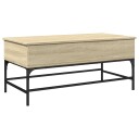  Salongbord sonoma eik 100x50x45 cm konstruert tre og metall 8721012479364