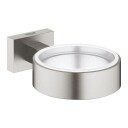 GROHE ESSENTIALS CUBE HOLDER FOR GLASS/SÅPESKÅL SUPERSTEEL