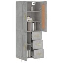 vidaXL Highboard betong grå 69,5x34x180 cm konstruert tre 8720845494193