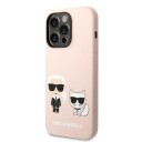 Karl Lagerfeld iPhone 14 Pro Max Magsafe Silikon Deksel - Rosa
