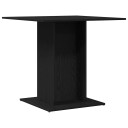 vidaXL Spisebord svart eik 80x80x75 cm konstruert tre