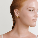Timi Of Sweden Piper Statement Stud Earrings Stainless Steel Gold