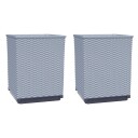 vidaXL Plantekasser 2 stk lysegrå 30x30x37 cm polypropylen