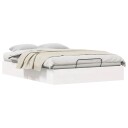  Ottoman Seng Ramme med Oppbevaring Hvit 120 x 190 cm