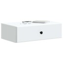 vidaXL Vegghengt Sidebord Hvit 59 x 34,5 x 17 cm Konstruert tre