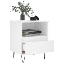  Nattbord 2 stk hvit 40x35x50 cm konstruert tre 8721012110045
