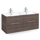 Macro Design Crown Servantskap Skuff - med Light 14 Servant 120cm Dobbel Brun ask / Grip
