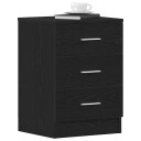  Nattbord 2 stk svart eik 38x35x55 cm konstruert tre