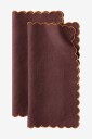 Ellos Home   Servietter Malva Scallop 40x40 cm 2 pk   Rød