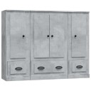 vidaXL Highboards 3 stk betonggrå konstruert tre
