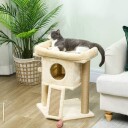 Kattetre med Jute skrapematte Lekehus Beige 57 cm