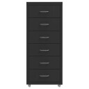  Mobilt arkivskap svart 28x41x69 cm metall