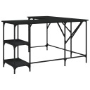 vidaXL Skrivebord svart 139x139x75 cm konstruert tre