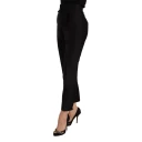 Dsquared2 Black Wool High Waist Skinny Women Pants Svart XS