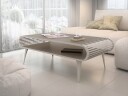 Salvaris Sofabord 120 cm - Beige med lysebrun bordplate