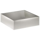 vidaXL Hageblomsterpotte Sølv 80 x 80 x 30 cm Rustfritt stål