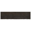 vidaXL Vegghylle m?rkegr? 160x40x4 cm behandlet heltre eik