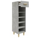 vidaXL Skoskap betonggr? 30x35x105 cm konstruert tre