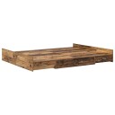  Seng med lagring Gammelt tre 140 x 190 cm Konstruert tre