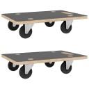 vidaXL Møbeltraller 2 stk rektangulær 80x55x11,5 cm