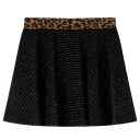  Barneskjørt med leopardlinning svart 128