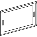 Geberit Dekkramme Sigma70 Sort krom