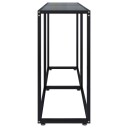 vidaXL Konsollbord svart 140x35x75,5 cm herdet glass