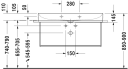 Duravit DuraSquare Metallkonsoll Til servant 255310, Sort Matt