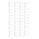  Veggmontert vinstativ for 36 flasker 2 stk hvit jern
