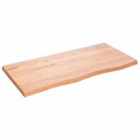 vidaXL Vegghylle lysebrun 100x50x4 cm behandlet heltre eik