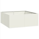 vidaXL Plantekasse hvit 100x100x40 cm stål