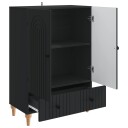  Serviesskap med skuff Svart 66 x 34,5 x 95 cm Konstruert tre