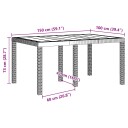 5 Delt Hage Spisestue Set med Puter Antracit Poly Rattan