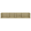 vidaXL Veggmontert CD-hylle sonoma eik 100x18x18 cm sponplate