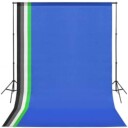 vidaXL Fotostudiosett med lyssett, bakgrunn og reflektor