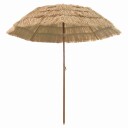 vidaXL Strandparasol Brun Ø 206 x 209.5 cm Stål