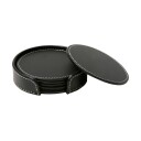 Ørskov Glassunderlag Rund 6 pk Sort