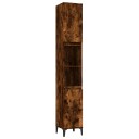 vidaXL Baderomsskap røkt eik 30x30x190 cm konstruert tre