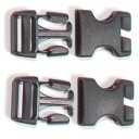 ORTLIEB X-Stealth Utskiftbar Side-Release (25mm) Spenne for Rack-Pack 2 stk. - Svart