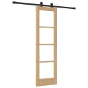 vidaXL skyvedør med hardware-sett "ORKDAL"Massivt tre & glass