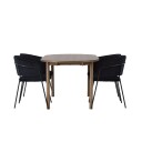 Spisegruppe Venture Home Andy Ø120 cm med 4st Selma Spisestoler