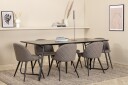 Venture Home Spisebord Pippi Med 6 stk  Fløyels Spisestol  
