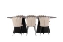 Venture Home Bootcut Spisegruppe 230 cm Oval med 6 Limhamn Stoler Beige